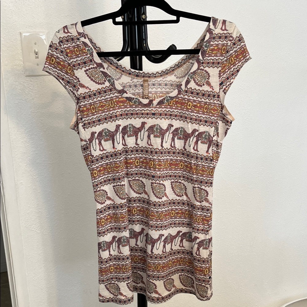 Free People Print Women's Top Size L